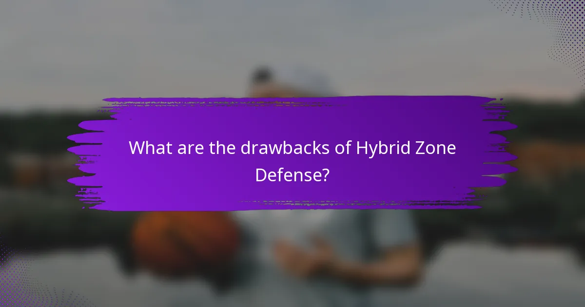 What are the drawbacks of Hybrid Zone Defense?