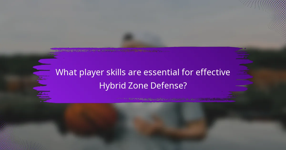 What player skills are essential for effective Hybrid Zone Defense?